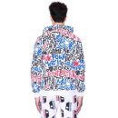 BLUZA HYDROGEN GRAFFITI FULL ZIP HOODIE MEN WHITE