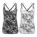  KOSZULKA LOTTO TWICE TANK + BRA BLACK/WHITE WOMEN