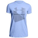  KOSZULKA UNDER ARMOUR SPORTSTLE MESH LOGO CREW WOMEN BLUE 587