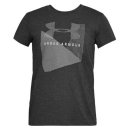  KOSZULKA UNDER ARMOUR SPORTSTLE MESH LOGO CREW WOMEN GRAY 019