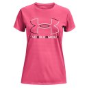  KOSZULKA UNDER ARMOUR TECH BL SOLID BODY SS GIRL PINK