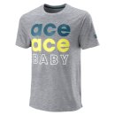  KOSZULKA WILSON ACE ACE BABY TECH TEE MEN GREY