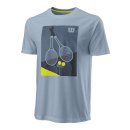  KOSZULKA WILSON RACKET DUO TECH TEE MEN BLUE FOG