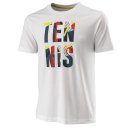  KOSZULKA WILSON STACKED TENNIS TECH TEE MEN WHITE