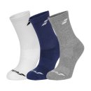 SKARPETY BABOLAT CREW SOCKS 3 PACK WHITE/ESTATE BLUE/GREY