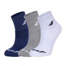  SKARPETY BABOLAT QUARTER SOCKS 3 PACK MIX