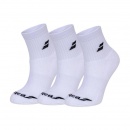  SKARPETY BABOLAT QUARTER SOCKS 3 PACK WHITE