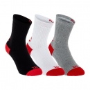 SKARPETY WILSON YOUTH CREW SOCKS WHT/BLK/GREY 3 PARY